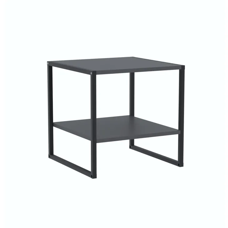 Tavolino da salotto 50x50cm industrial metallo antracite Loft