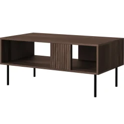 Tavolino da salotto 100x55cm noce cannettato Gabiot