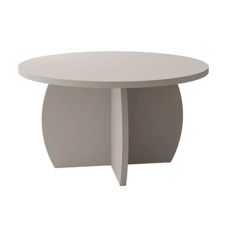 Tavolino da salotto 74x74cm rotondo beige cashmere Koda