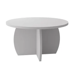 Tavolino da salotto 74x74cm rotondo bianco Koda