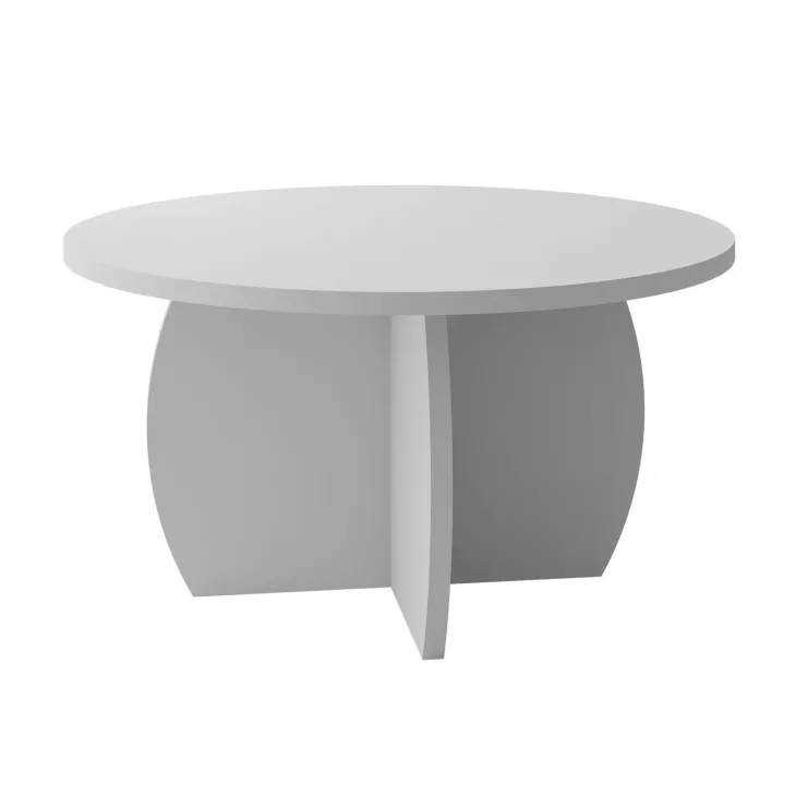 Tavolino da salotto 74x74cm rotondo bianco Koda