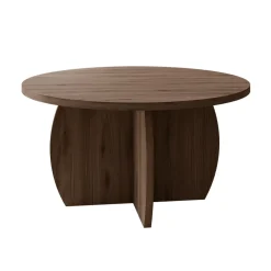 Tavolino da salotto 74x74cm rotondo noce Koda
