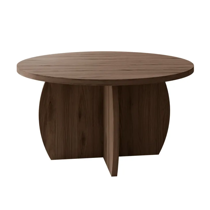 Tavolino da salotto 74x74cm rotondo noce Koda