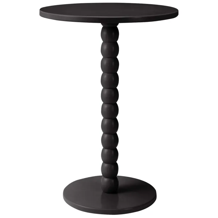 Tavolino da salotto 35x35cm rotondo nero Loke