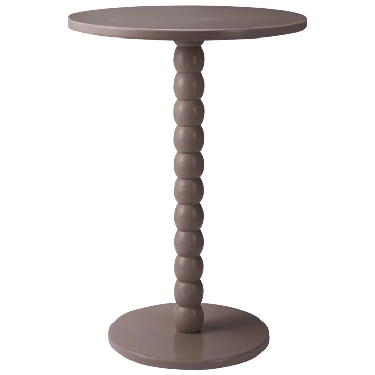 Tavolino da salotto 35x35cm rotondo tortora Loke