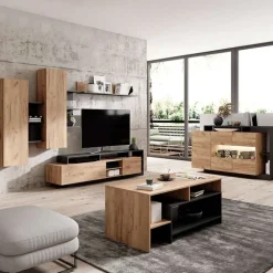 Tavolino da salotto 120x60cm rovere antracite Blob