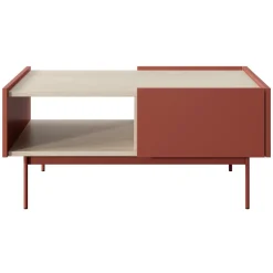 Tavolino salotto 97x65cm design moderno rosso Passion