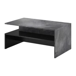 Tavolino 100x60cm da salotto design ossido e nero Emotion Gihome®