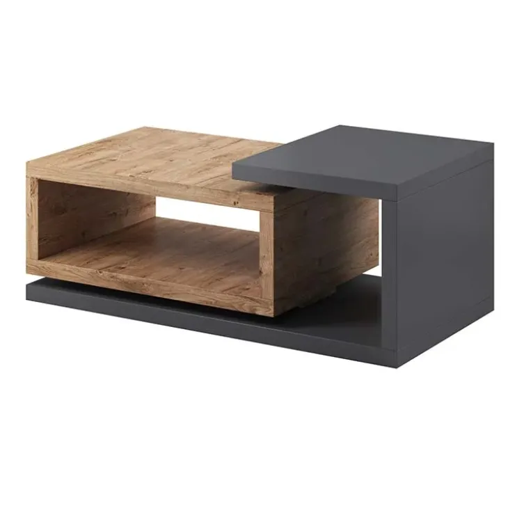 Tavolino 120x60cm da salotto design rovere antracite Megan Gihome®