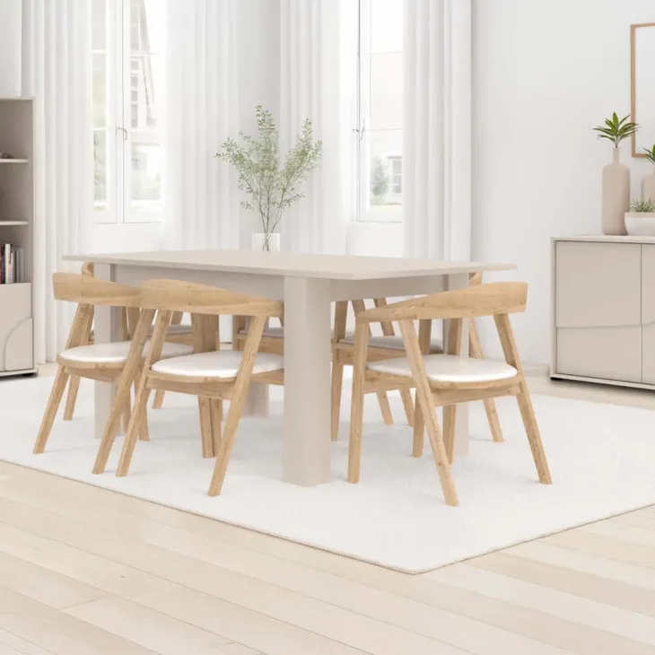 Tavolo allungabile 137/185 cm beige cashmere Sonia