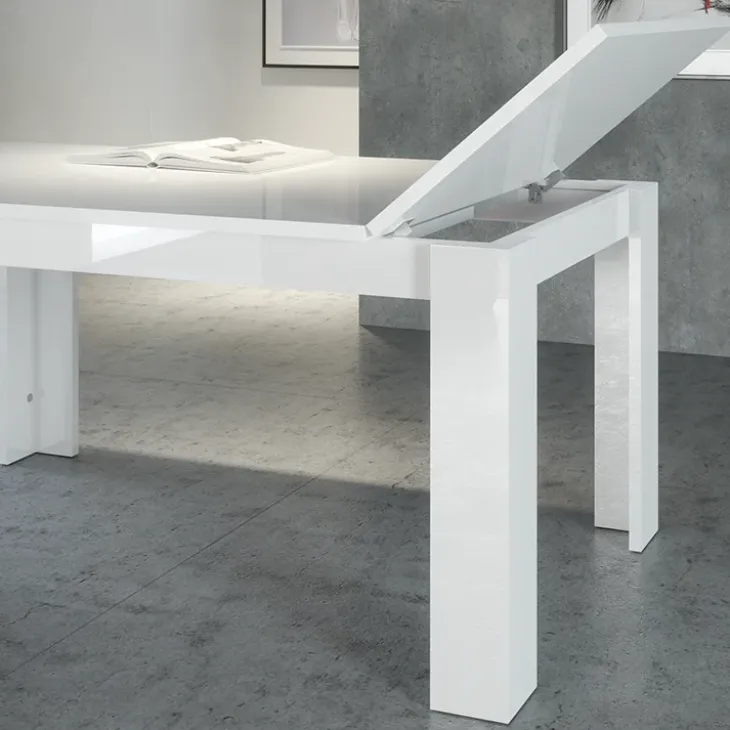 Tavolo allungabile 160-210cm bianco lucido Zenzero