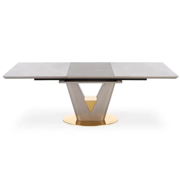Tavolo allungabile 160/220cm da pranzo effetto marmo grigio Adige