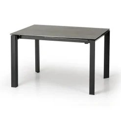 Tavolo allungabile 120/180cm effetto pietra acciaio nero Alder