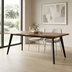 Tavolo allungabile 150/210cm industrial rovere naturale nero Locarno