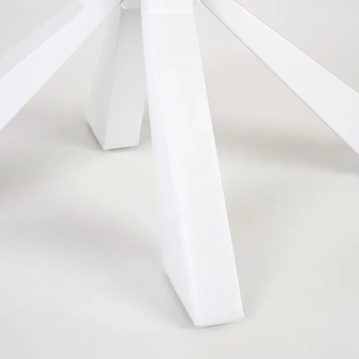 Tavolo allungabile 160/200cm moderno effetto marmo bianco Lucinda