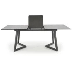 Tavolo allungabile 160/210cm moderno vetro acciaio grigio Jennifer