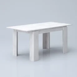 Tavolo allungabile 120/160cm moderno legno bianco frassinato Atena
