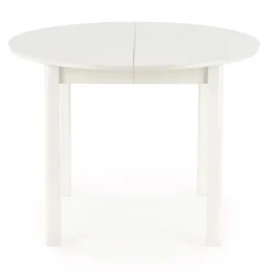 Tavolo allungabile 102/142cm rotondo da pranzo moderno bianco Lucci