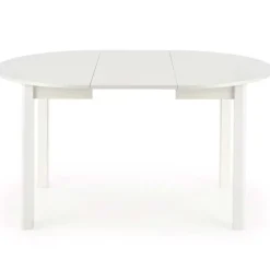 Tavolo allungabile 102/142cm rotondo da pranzo moderno bianco Lucci