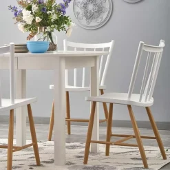 Tavolo allungabile 102/142cm rotondo da pranzo moderno bianco Lucci