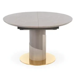 Tavolo allungabile 120/160cm rotondo marmo grigio oro Ticino