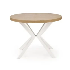 Tavolo allungabile 100/250cm rotondo rovere dorato bianco Agri