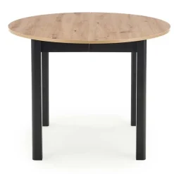 Tavolo allungabile 102/142cm rotondo moderno rovere nero Lucci