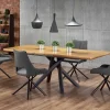 Tavolo allungabile 160/200cm rovere naturale nero Zugo