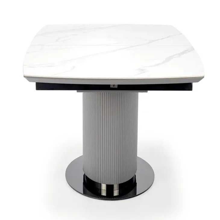 Tavolo allungabile da pranzo 160/220cm bianco grigio chiaro Ignazio