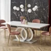 Tavolo allungabile moderno 160/200cm bianco oro Malvasia