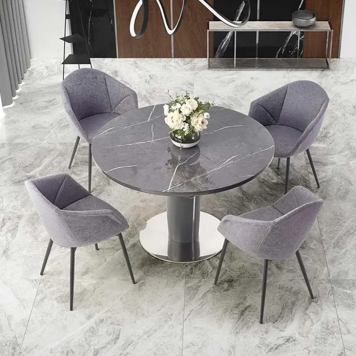 Tavolo allungabile moderno 120/160cm marmo grigio Donald