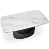 Tavolo allungabile moderno 160/220cm marmo bianco nero Isaia