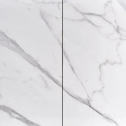 Tavolo allungabile moderno 160/220cm marmo bianco nero Isaia