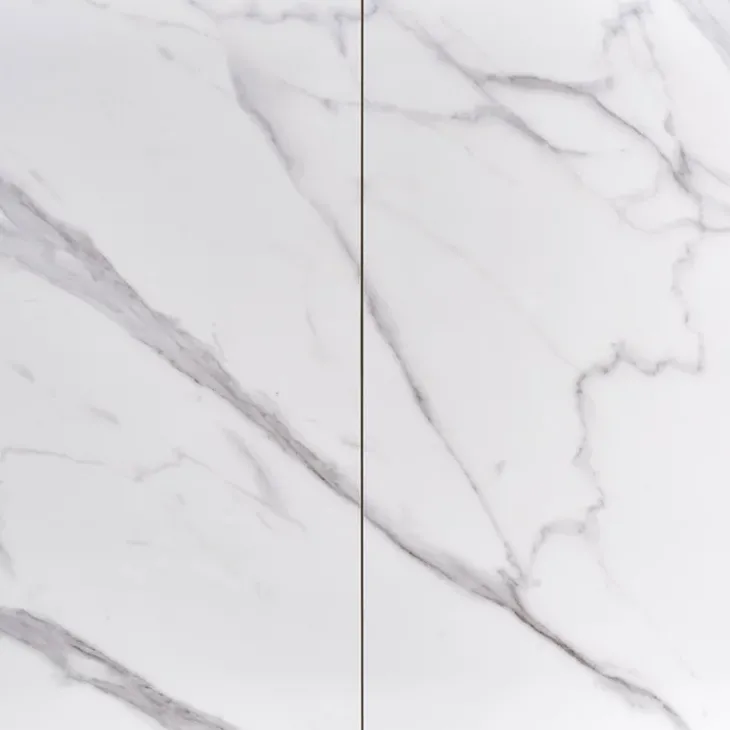 Tavolo allungabile moderno 160/220cm marmo bianco nero Isaia
