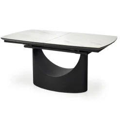 Tavolo allungabile moderno 160/220cm marmo bianco nero Isaia