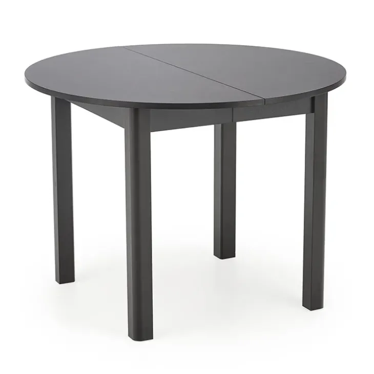 Tavolo allungabile rotondo 102/142cm moderno nero Caienna