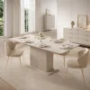 Tavolo allungabile 160/200x90cm rettangolare beige cannettato Ramis