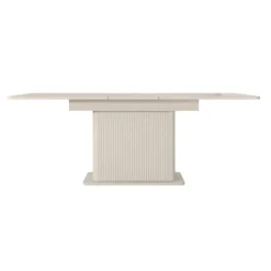Tavolo allungabile 160/200x90cm rettangolare beige cannettato Ramis