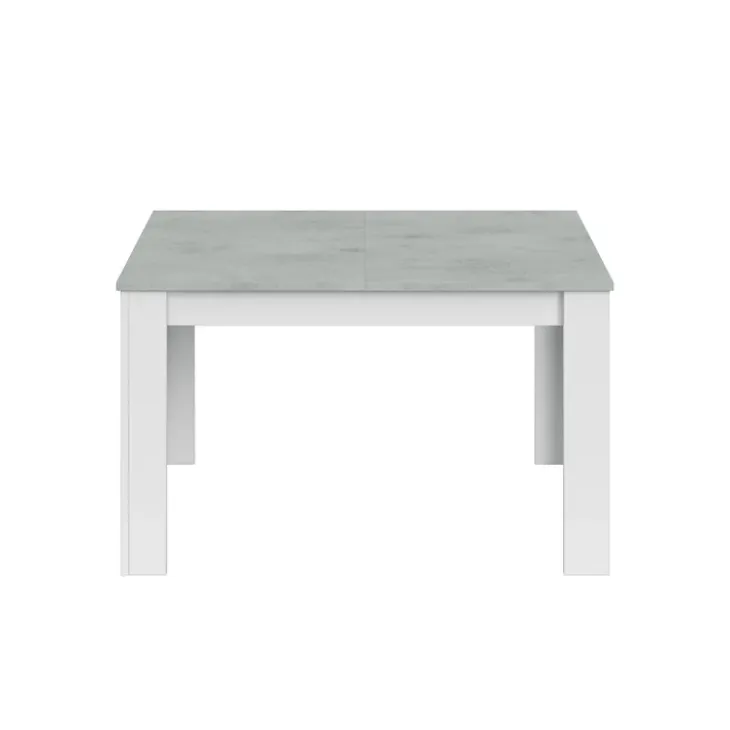 Tavolo 140/190cm allungabile moderno bianco opaco cemento Zander