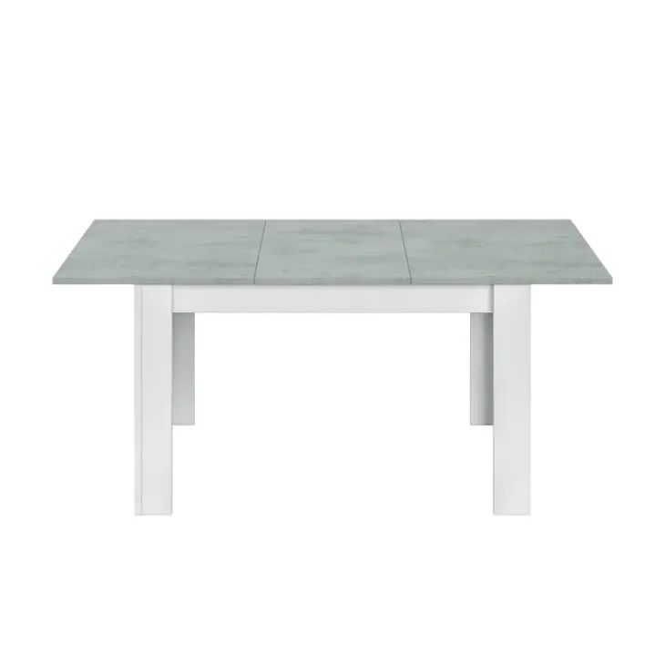 Tavolo 140/190cm allungabile moderno bianco opaco cemento Zander