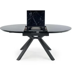 Tavolo 130/180cm allungabile moderno marmo nero Aspen