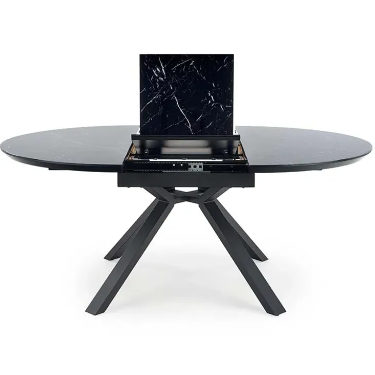 Tavolo 130/180cm allungabile moderno marmo nero Aspen