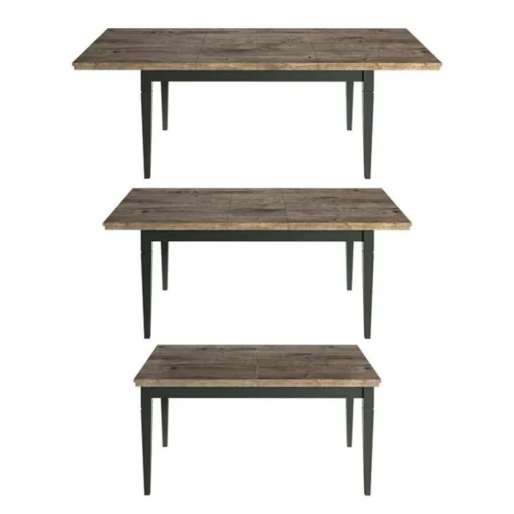 Tavolo 160/200/240cm allungabile moderno verde scuro quercia Texel