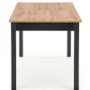 Tavolo 124/168cm allungabile moderno rovere wotan nero Sabo