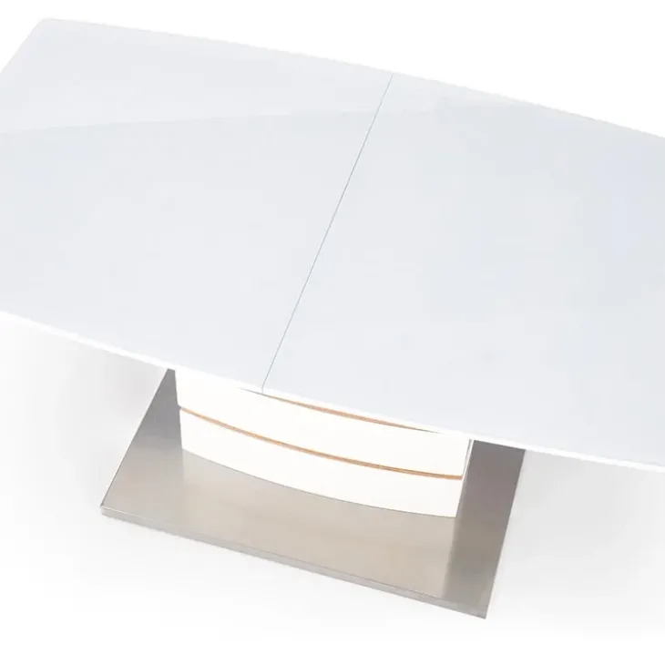 Tavolo 140/180cm allungabile moderno bianco lucido quercia Driade