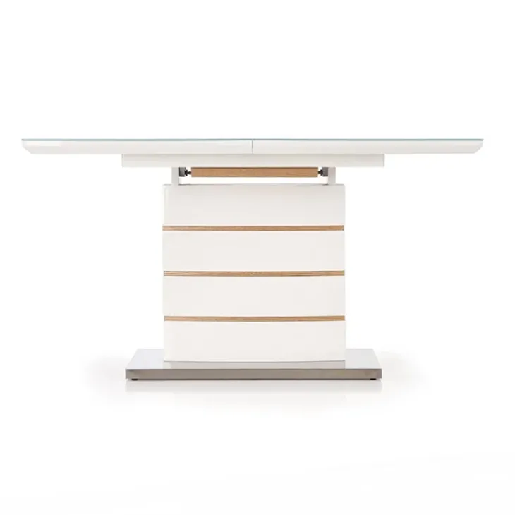 Tavolo 140/180cm allungabile moderno bianco lucido quercia Driade