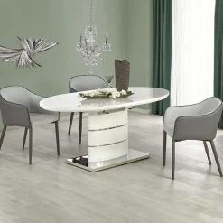 Tavolo 140/180cm allungabile moderna bianco lucido Tamarindo