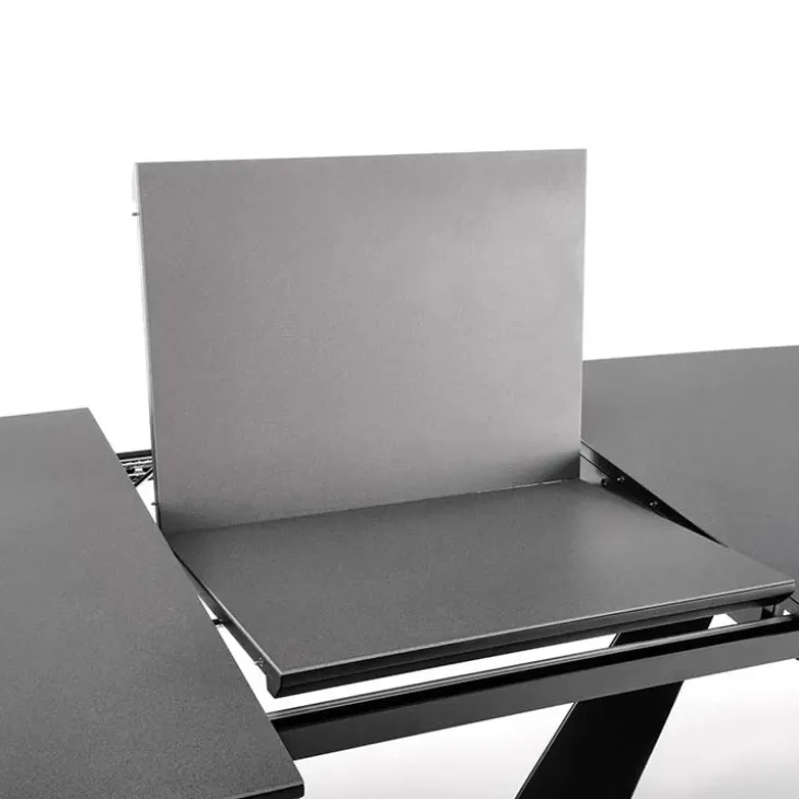 Tavolo 160/220cm allungabile moderno grigio scuro nero Sienna
