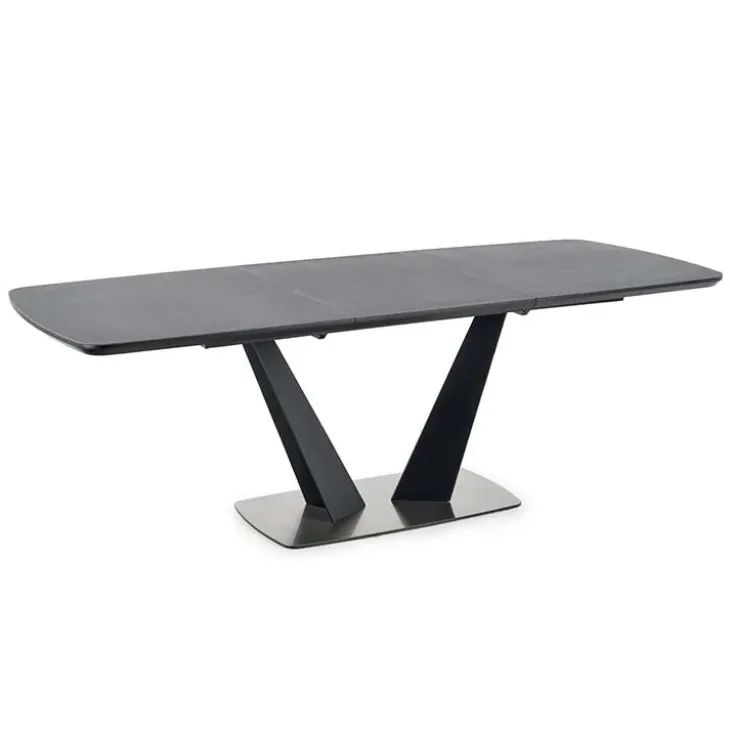 Tavolo 160/220cm allungabile moderno grigio scuro nero Sienna