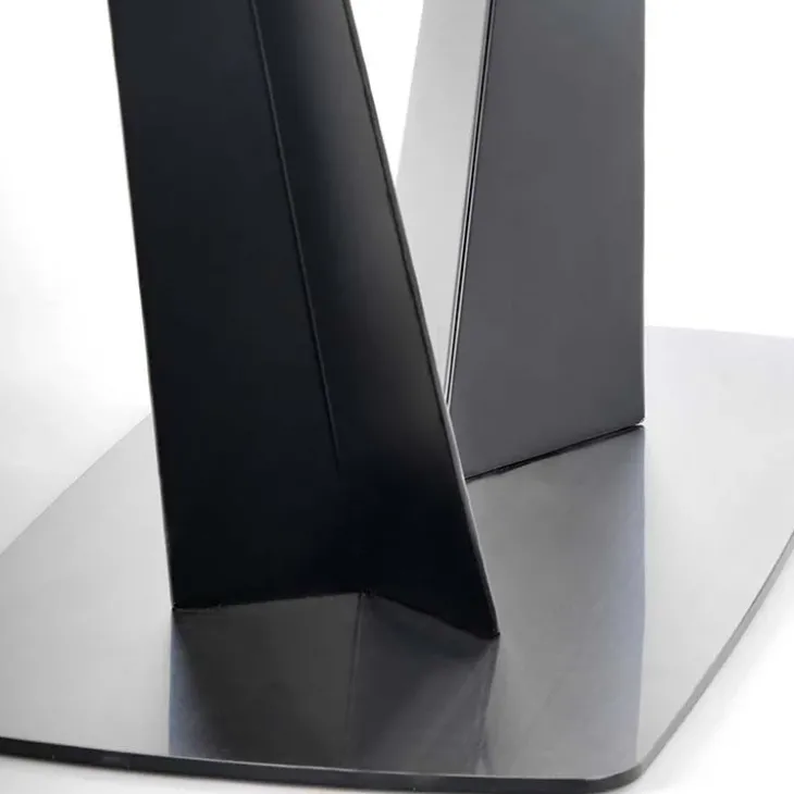 Tavolo 160/220cm allungabile moderno grigio scuro nero Sienna